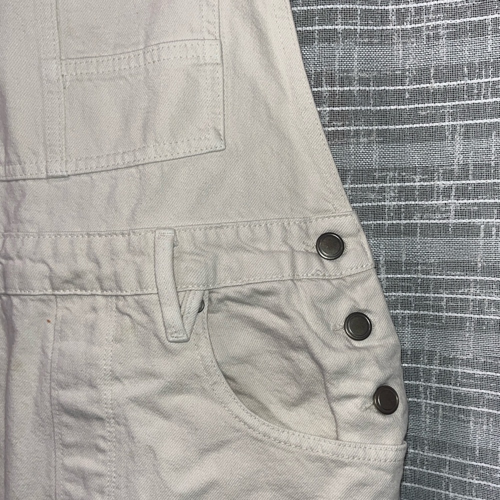 GOOD AMERICAN Good 90s Overalls - Size 4 / 27 - Small (Color: Bone) - Picture 3 of 8
